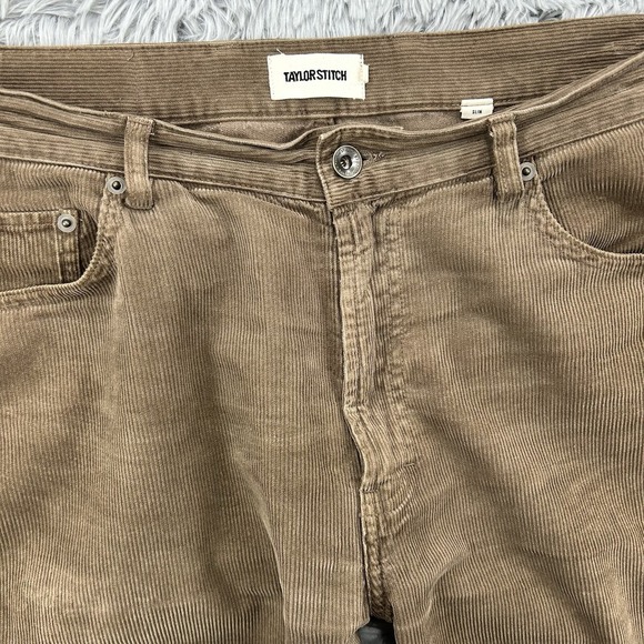 Taylor Stitch Pants Men's 36x26 Brown Corduroy 5 Pocket‎ Chino Slim - Picture 14 of 15